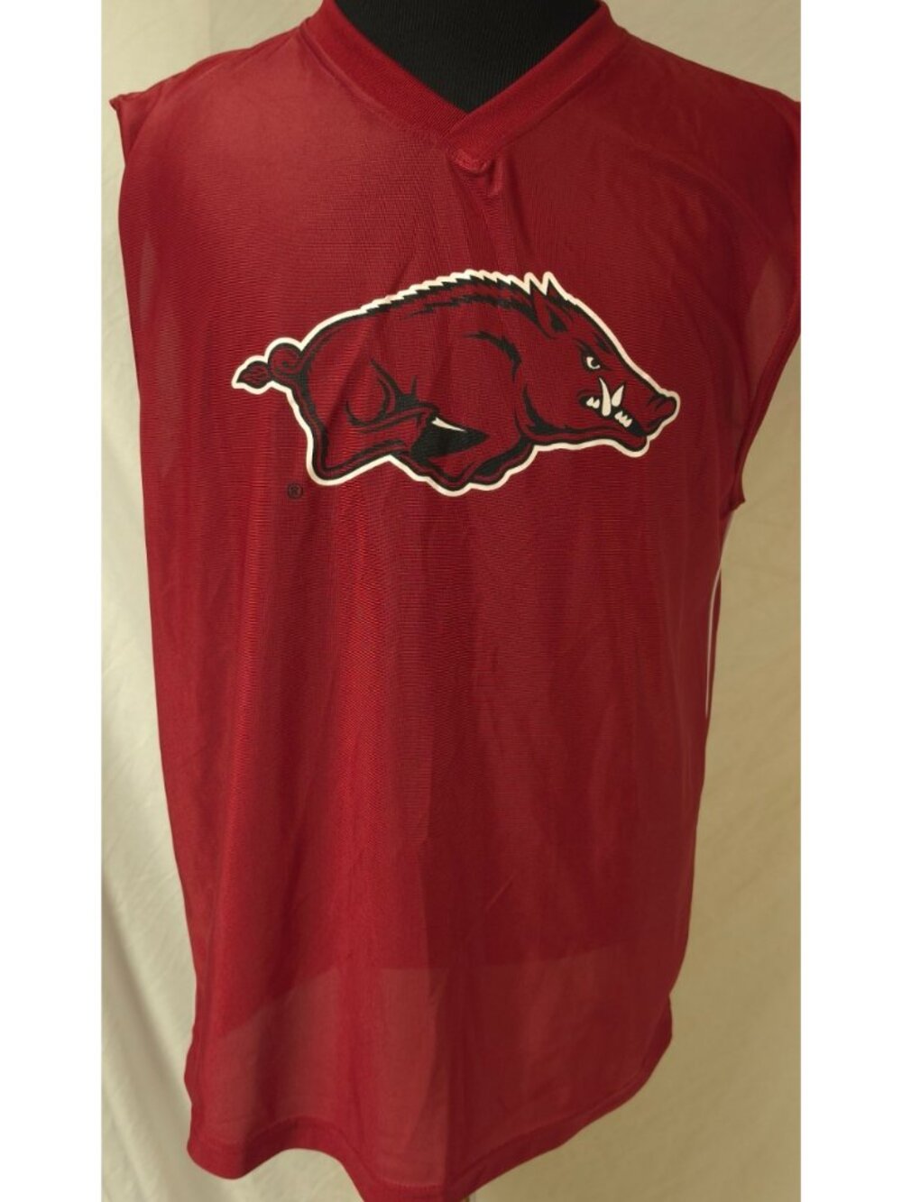 Arkansas Razorbacks NCAA Mens XL Red Football ProEdge Sleeveless Hogs Jersey